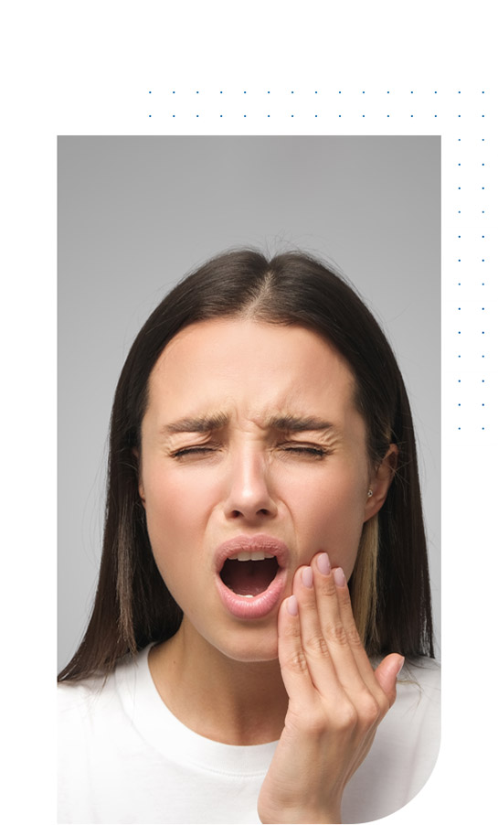 a woman with her mouth open